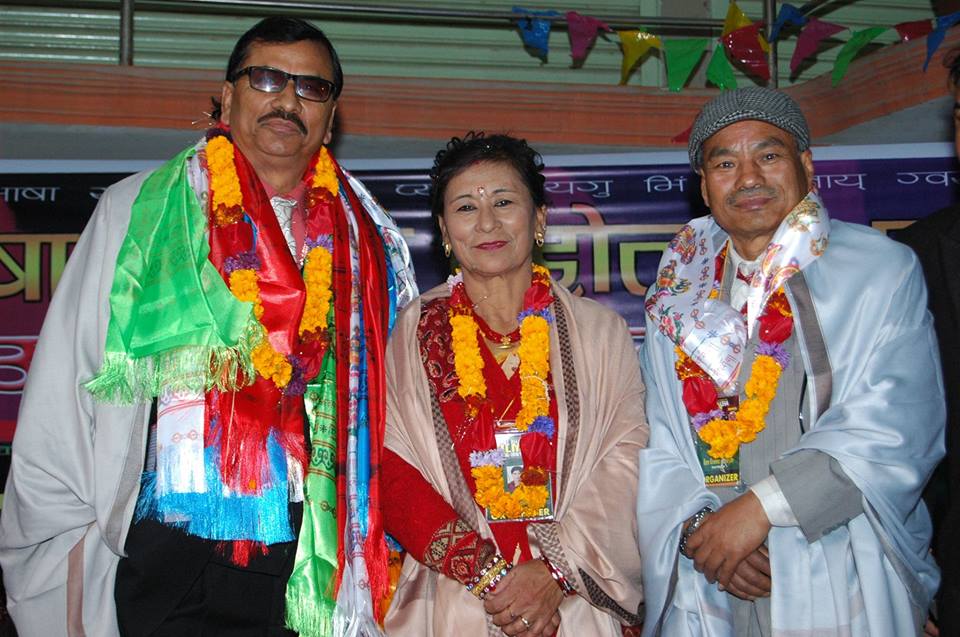 Jay Shrestha with Narayan Devi Pradhan & Ram Krishina Dhina