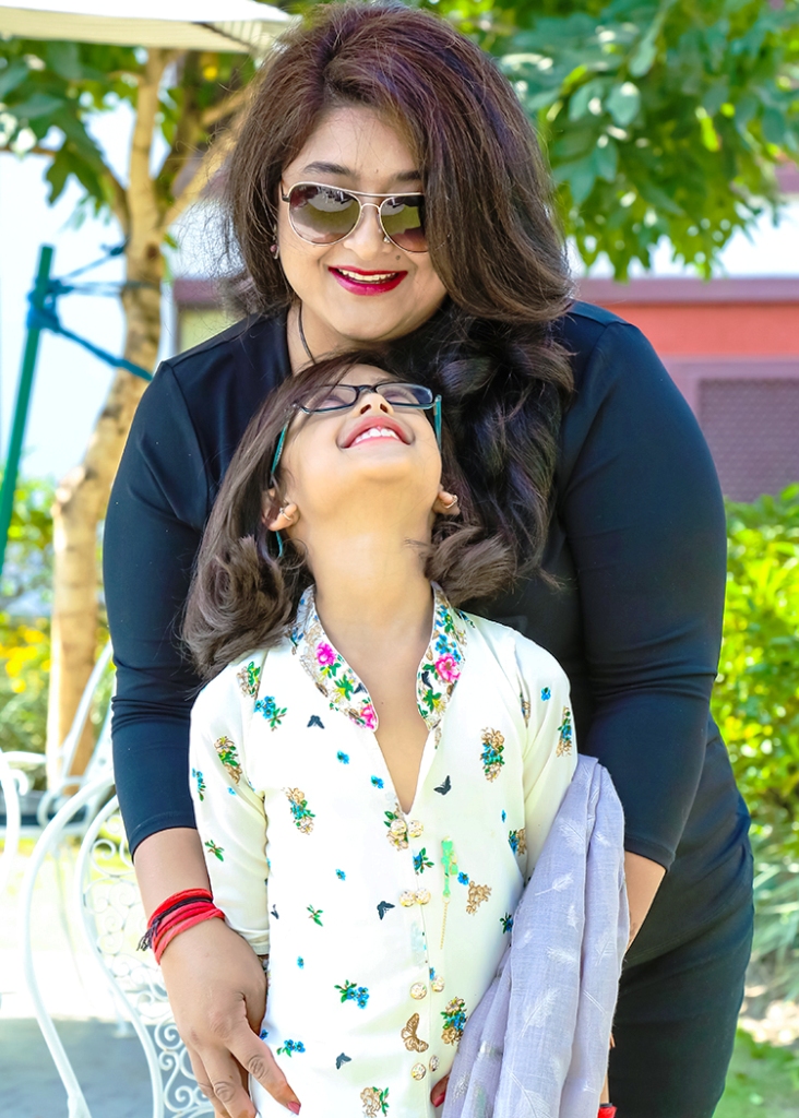 Nepalese Actress Jal Shah with her daughtor Kalash