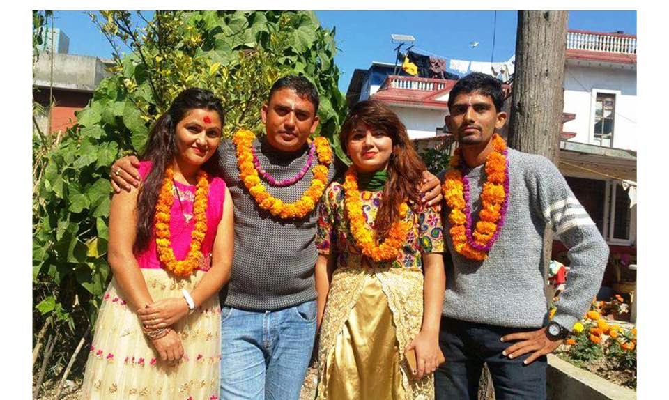Sitaram Kattel Dhurmush with his sister & brother.