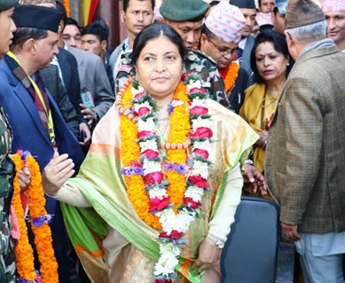 Bidhya Devi Bhandari in Pashupati