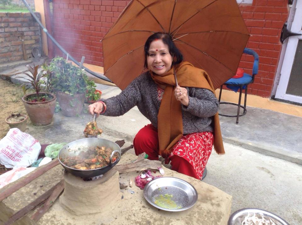Basundhara Bhusal Cooking 1