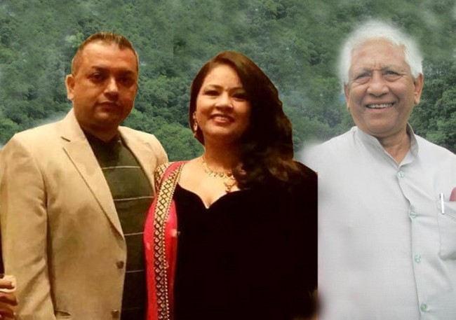Gagan Thapa with Anjana & Arjun