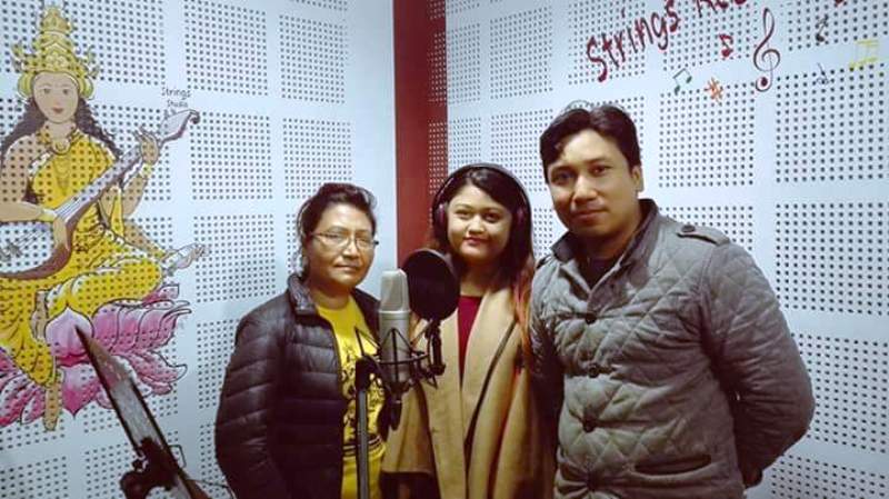 Anzala Nakarmi with Manju Nakarmi & Pratik Shrestha