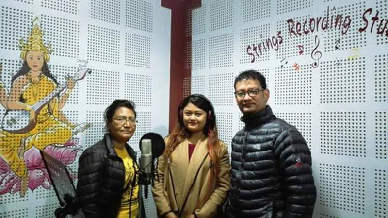 Musician Manju Nakarmi, Singer Anzala Nakarmi & Music Arranger cum Recordist Hari Sharan Sayami