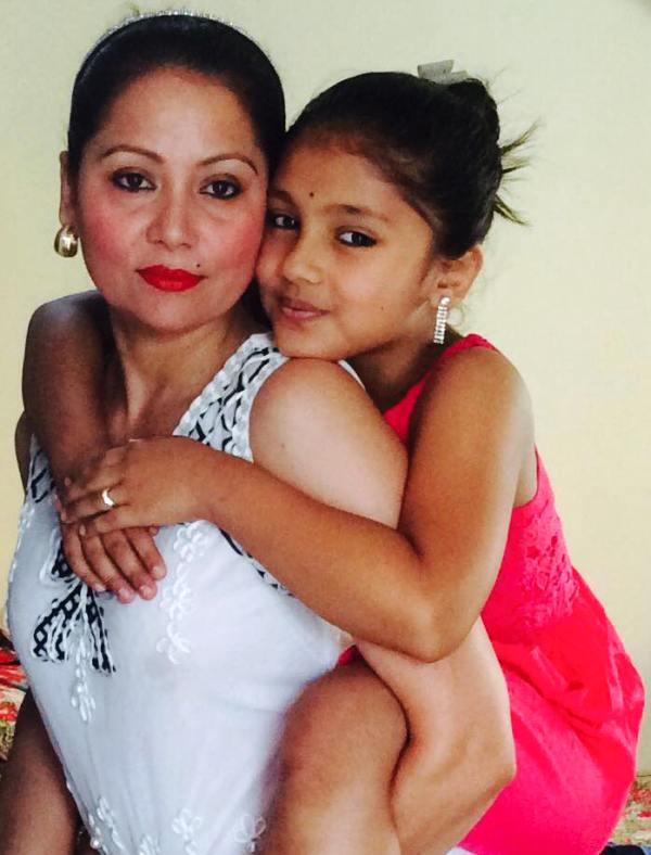 Actress Sarita Lamichhane with her lovely child