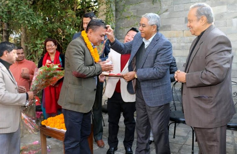 Wel Come to Nepali Congress. Wel Come by Nepali Congress Vetran Leader Mr. Sher Bahadur Deuba.