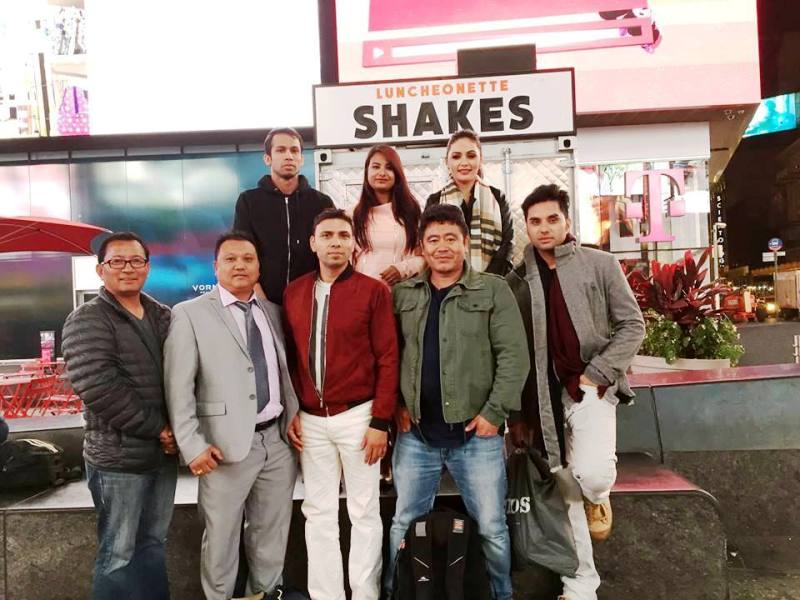 Team of Nepali Film American Babu Made in Nepal. Direction by Ishwar R Thapa.