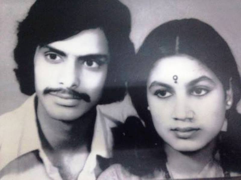 Prakash Kuikel with his late beloved spouse Anju Kuinkel 