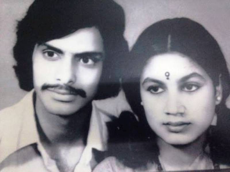 Prakash Kuikel with his late beloved spouse Anju Kuinkel
