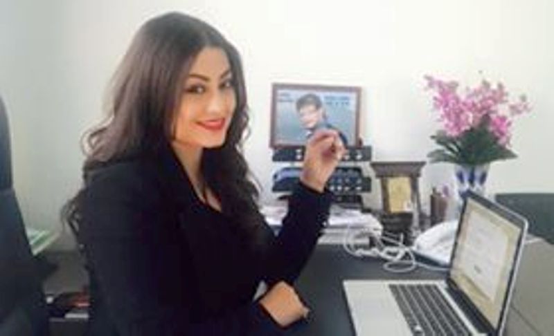 Shweta Khadka in her own office. 