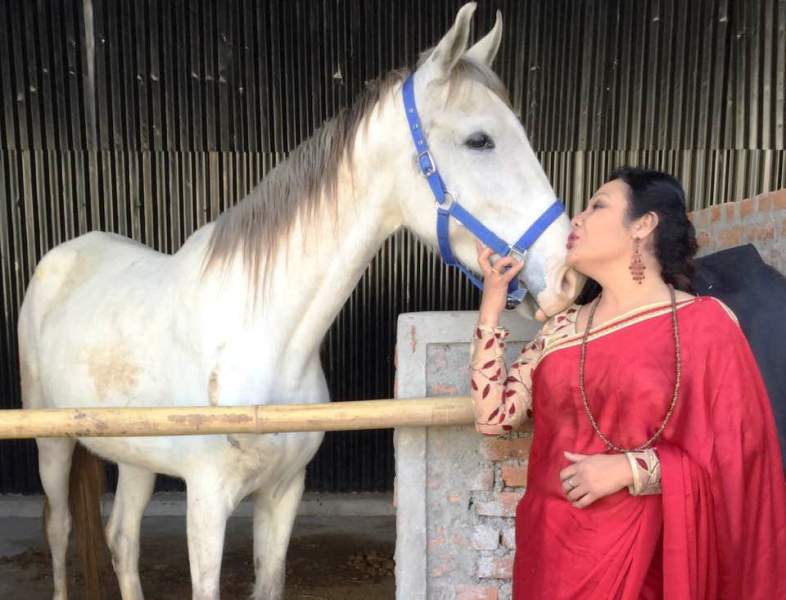 Gauri Malla with Seto ghoda 8