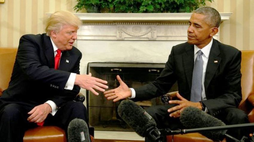 Trump with Obama