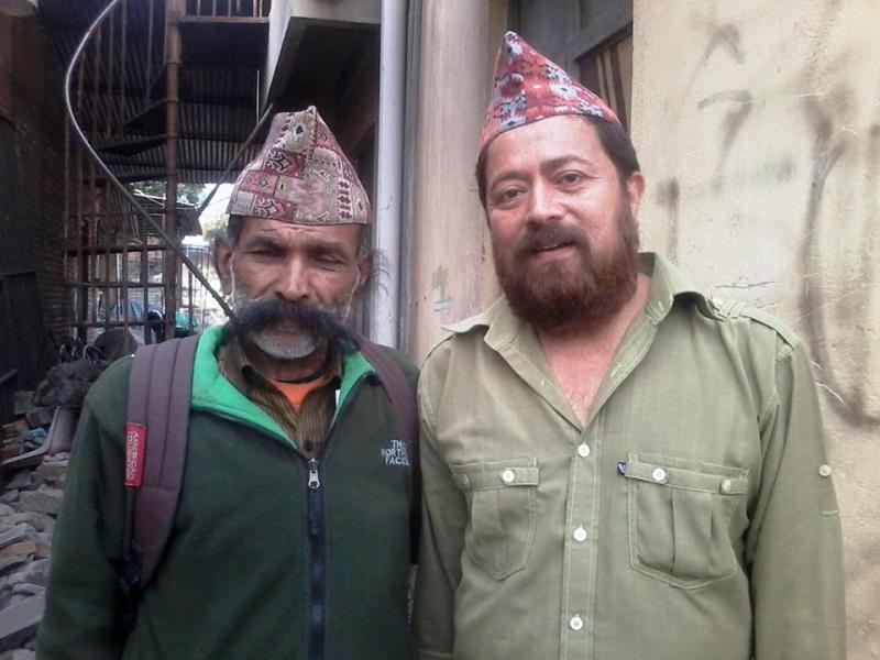 Junge Bhattarai with Shishir Rana