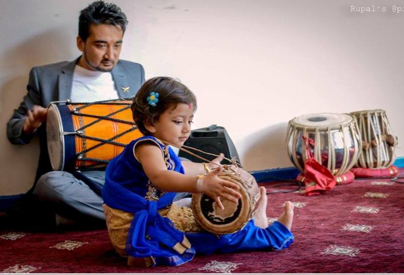 Sushil Prajapati & his Child