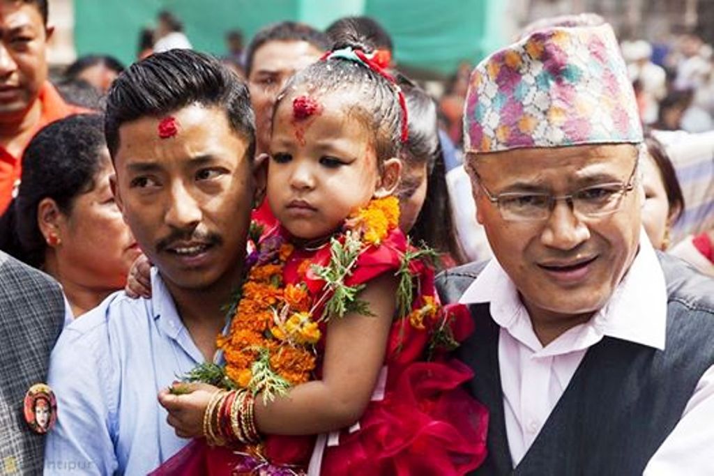 Newly Living God Kumari Trishna Shakya. Photo by-Gagan Birahi.