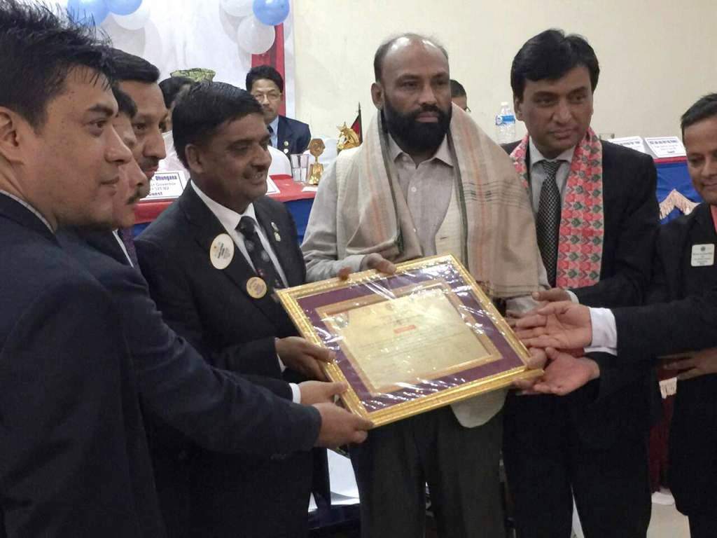 Prem Sagar Karmacharya Awarded by Lions Club 1