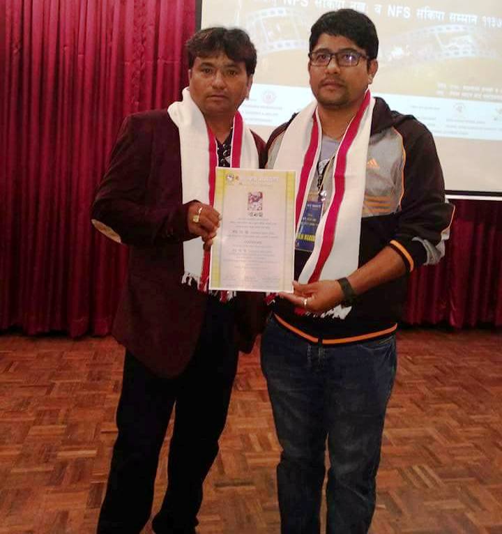 Mr.Suresh Khadagi & Mr.Rabindra Shahi-Producer & Director of film Thamaha Mhugu Ga